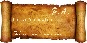 Parma Armandina névjegykártya
